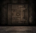 Grunge interior with bank vault