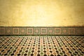 Grunge interior with vintage moroccan tiled floor