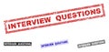 Grunge INTERVIEW QUESTIONS Textured Rectangle Watermarks