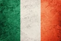 Grunge Ireland flag. Irish flag with grunge texture. Royalty Free Stock Photo