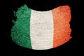 Grunge Ireland flag. Irish flag with grunge texture. Brush strok Royalty Free Stock Photo