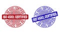 Grunge ISO 45001 CERTIFIED Scratched Round Stamp Seals