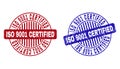 Grunge ISO 9001 CERTIFIED Scratched Round Stamps