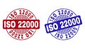 Grunge ISO 22000 Scratched Round Watermarks