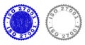 Grunge ISO 27001 Scratched Stamp Seals