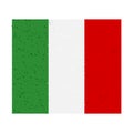 Watercolor painting flag of italy .Grunge Italy Flag, brush stroke background grunge texture.Vector Royalty Free Stock Photo