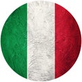 Grunge Italy flag. Italian button flag Isolated on white background Royalty Free Stock Photo