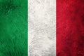 Grunge Italy flag. Italian flag with grunge texture. Royalty Free Stock Photo