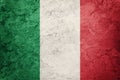 Grunge Italy flag. Italian flag with grunge texture. Royalty Free Stock Photo