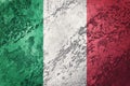 Grunge Italy flag. Italian flag with grunge texture. Royalty Free Stock Photo