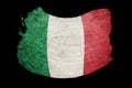 Grunge Italy flag. Italian flag with grunge texture. Brush strok