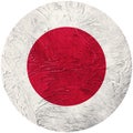 Grunge Japan flag. Japan button flag Isolated on white background Royalty Free Stock Photo