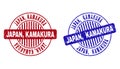 Grunge JAPAN, KAMAKURA Textured Round Stamp Seals