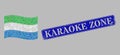 Grunge Karaoke Zone Seal and Pointer Waving Sierra Leone Flag - Mosaic with Cursor Items