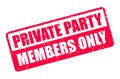 Grunge label private party, members only Royalty Free Stock Photo