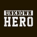 Grunge lettering of unknown hero in squad number style