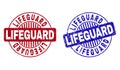 Grunge LIFEGUARD Textured Round Stamp Seals