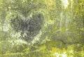 Grunge lime heart