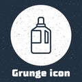 Grunge line Fabric softener icon isolated on grey background. Liquid laundry detergent, conditioner, cleaning agent