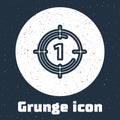 Grunge line Old film movie countdown frame icon isolated on grey background. Vintage retro cinema timer count Royalty Free Stock Photo