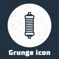 Grunge line Shock absorber icon isolated on grey background. Monochrome vintage drawing. Vector Royalty Free Stock Photo