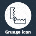 Grunge line Trap hunting icon isolated on grey background. Monochrome vintage drawing. Vector