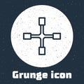 Grunge line Wheel wrench icon isolated on grey background. Wheel brace. Monochrome vintage drawing. Vector