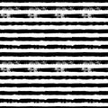 Grunge lines vector seamless pattern. Horizontal brush strokes, straight stripes or lines. Royalty Free Stock Photo