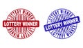 Grunge LOTTERY WINNER Textured Round Stamps