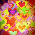 Grunge love pattern background Royalty Free Stock Photo