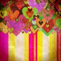 Grunge love pattern background