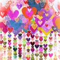 Grunge love pattern background Royalty Free Stock Photo