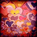 Grunge love pattern background Royalty Free Stock Photo
