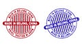 Grunge MADE IN BEIJING, CHINA Textured Round Stamps Royalty Free Stock Photo