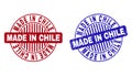 Grunge MADE IN CHILE Textured Round Stamp Seals Royalty Free Stock Photo
