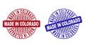 Grunge MADE IN COLORADO Textured Round Stamps