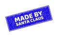 Grunge MADE BY SANTA CLAUS Scratched Rectangle Watermark