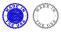 Grunge MADE IN THE USA Textured Stamp Seals Royalty Free Stock Photo