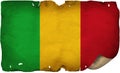 Mali Flag On Old Paper