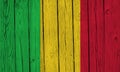 Mali Flag Over Wood Planks