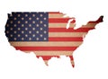 Grunge Map of United States of America isolated Royalty Free Stock Photo