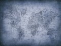 Grunge map of the world Royalty Free Stock Photo