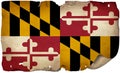 Maryland Flag On Old Paper Royalty Free Stock Photo