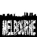Grunge Melbourne with skyline