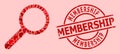 Grunge Membership Stamp and Red Valentine Zoom Collage