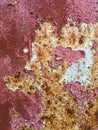 Grunge metal background. Abstract old pink and brown texture. Royalty Free Stock Photo