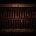 Grunge metal and rust plate. 3d illustration for background and texture Royalty Free Stock Photo