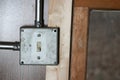 Grunge metal surface mounted electricity switch