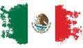 Grunge Mexican flag Royalty Free Stock Photo