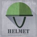 Grunge military helmet icon background concept. Vector illustration design